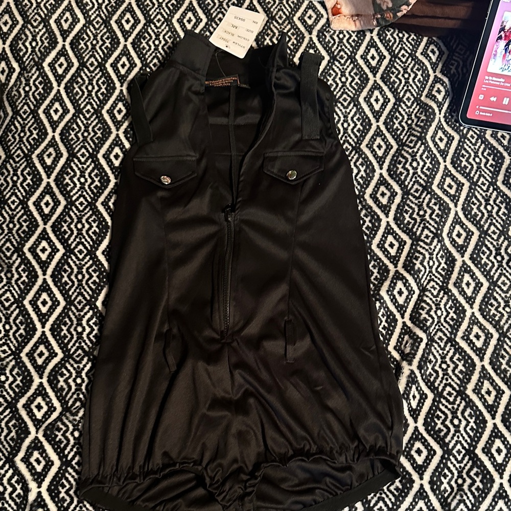 Black Sleeveless Romper